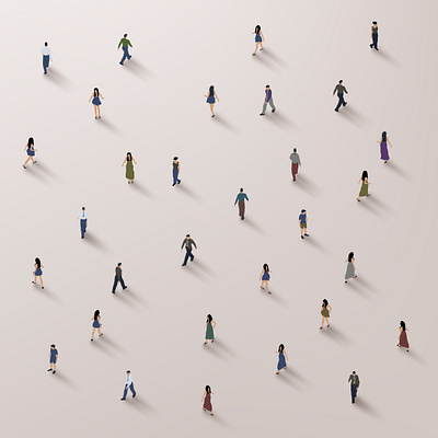 people abstract collaboration direction illustration people vector walk