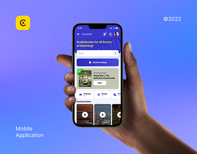 Audiobooks app app application audio audiobooks books concept design mobile read ui ux