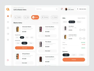 Coffee Shop Dashboard