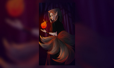 Kitsune Art digital design digital illustration illustration