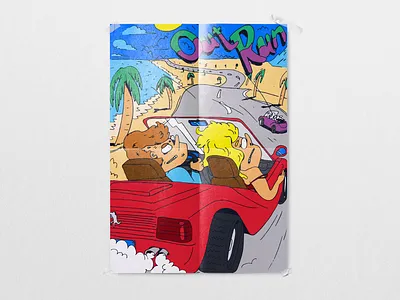 Out Run dessin doodle drawing fanart illustration outrun sega