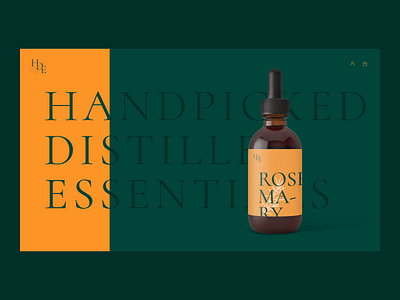 Handpicked Distilled Essentials - Motion 2020 branding calligraphy distillation distillery essential oils golden herbs illustration medical mockup motion oil packaging packshot plants product scroll effect smooth typography