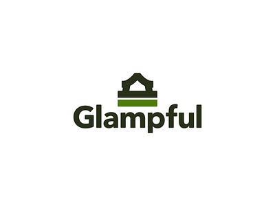 Glamping Tent Logo camp logo glamping glamping logo glamping tent grass logo nature logo outdoors logo tent logo