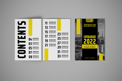 Layout design of catalogue for Kuwaiti company "SHIELD"