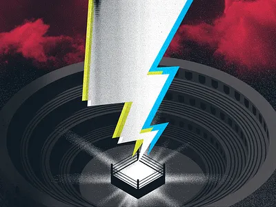 WWE Thunderdome blog covid editorial header hero image ill illustration thunderdome wrestling wwe