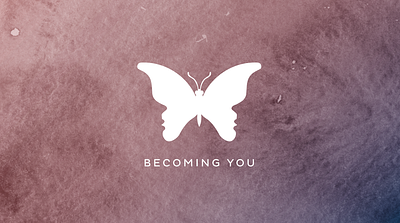 Personal branding for dermatology (two faces in a butterfly)