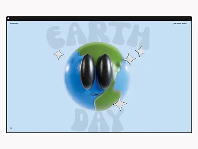 smily free 3D Assets 3d asset blue design earth free globe illustration motion graphics ui webdesign