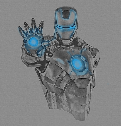 Iron Man Glow Sketch animation character design design graphic design logo marvel hero vector