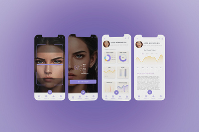 skin care analysis - UI Screens analysis app design home homescreens skin ui ux