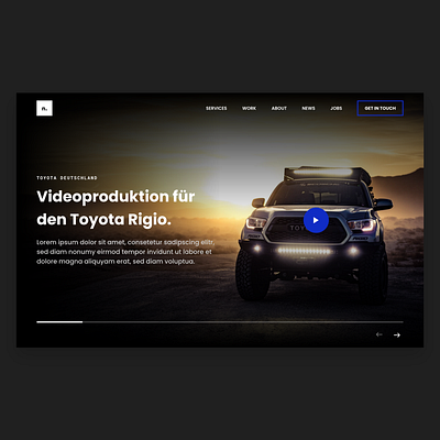 Website for video production company corporate website creative agency dark website design agency minimalism modern redesign ui ui design user experience user interface ux video video production video production web design website website design