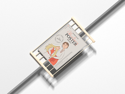 Wooden Frame Poster Mockup Free poster mockup free