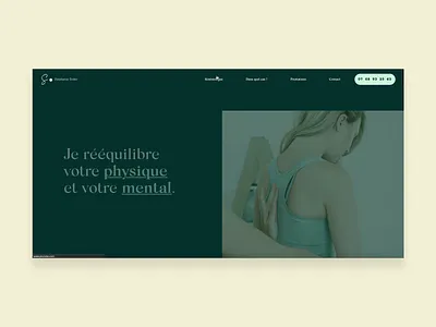 Landing page for kinesiology animation graphic design kinesiology logo medecine ui design webdesign webflow