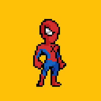 SPIDERMAN PIXEL ART creative design digital draw graphic design illustration pixel pixelart