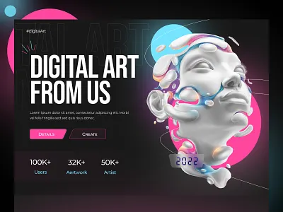 Digital Art animation art branding design digital graphic design illustration landing logo nft ui ux vector