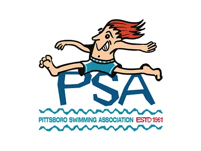 PSA logo nc north carolina nostalgia pool recreation summer swim type