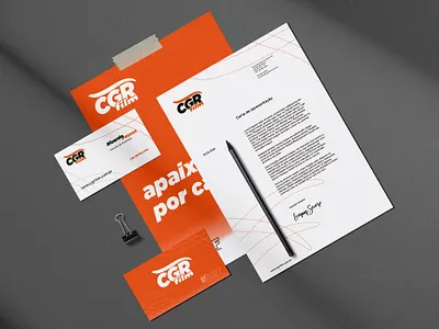 Papelaria CGR Film branding graphic design logo
