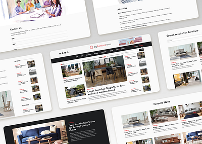 BigFurnitureNews Website Design 1950labs blog custom design invision moodboards news project sketch ui uiux ux website wireframes worpress