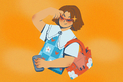 Fashionista adobe art character character design design fashion fashion illustration graphic design illustration kidslit peachtober photoshop texture