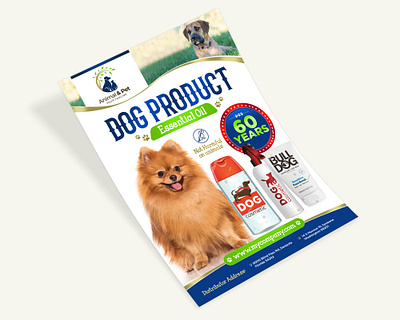 Leaflet design for a dog product brand bath branding design dog flyer flyer design graphic design leaflet leaflet design pet product products