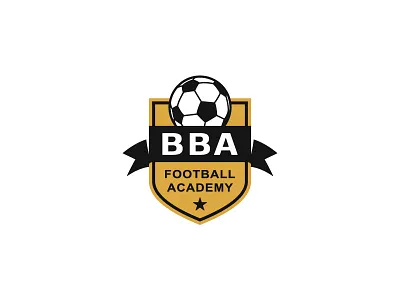 BBA Football Academy Logo academy athlete badge ball bba football soccer sports