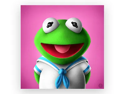 Kermit - Procreate Time-lapse cartoon design digital art digital illustration illustration john nobrand procreate procreate app