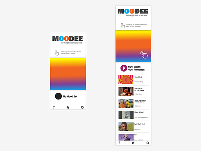 MOODEE ui ux design