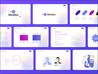 Develux - Brand Identity for Digital Agency agency branding design digital graphic design icons illustration illustrations it logo minimalism ui