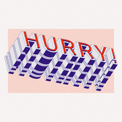 Hurry! design illustration lettering type typography