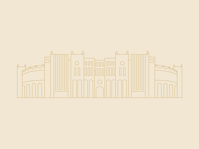 Doak Campbell Stadium Illustration architecture florida state football fsu graphic design illustration illustrator monoline stadium