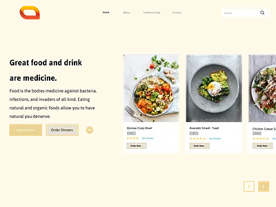 Orgo Food Web Ui design food ui ui design ux web design