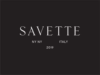 Savette branding custom type identity typography