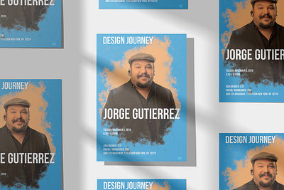 AIGA Design Journey event poster graphic design photoshop poster typography