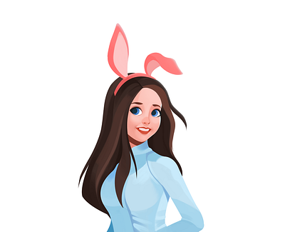 Bunny girl 2d adobe photoshop artist artwork bunny bunny girl character character design concept art cute digital art digitalart game art illustration illustration art illustrations mobile games photoshop portfolio psd