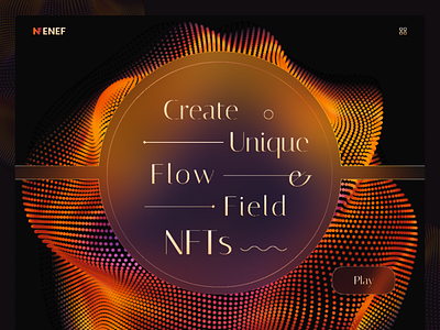 FlowField - Landing Page Design dark generate generator graphic design italiano italy landing landingpage line modern purple retro ui uidesign uiux