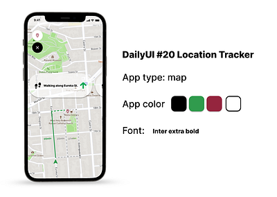 <100 day challenge> Day 20 Location Tracker 100daychallenge dailyui design ui ux