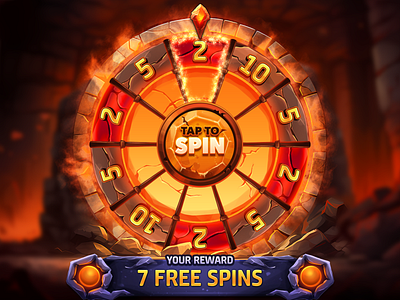 Slots Game - Bonus Wheel casino design game game app game interface gaming illustration mobile casino mobile game slots ui