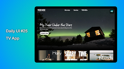Daily UI 25 - TV App dailyui tv