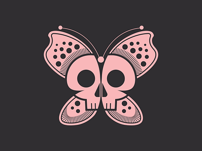 Skullerfly butterfly design illustration skull spooky vector