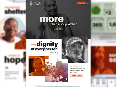 Poverello House Website charity fundraiser non profit portrait poverty shelter ui design urban ux design web design