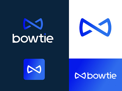 Bowtie Branding and Logo development blue bow bowtie brand branding gradient graphic logo