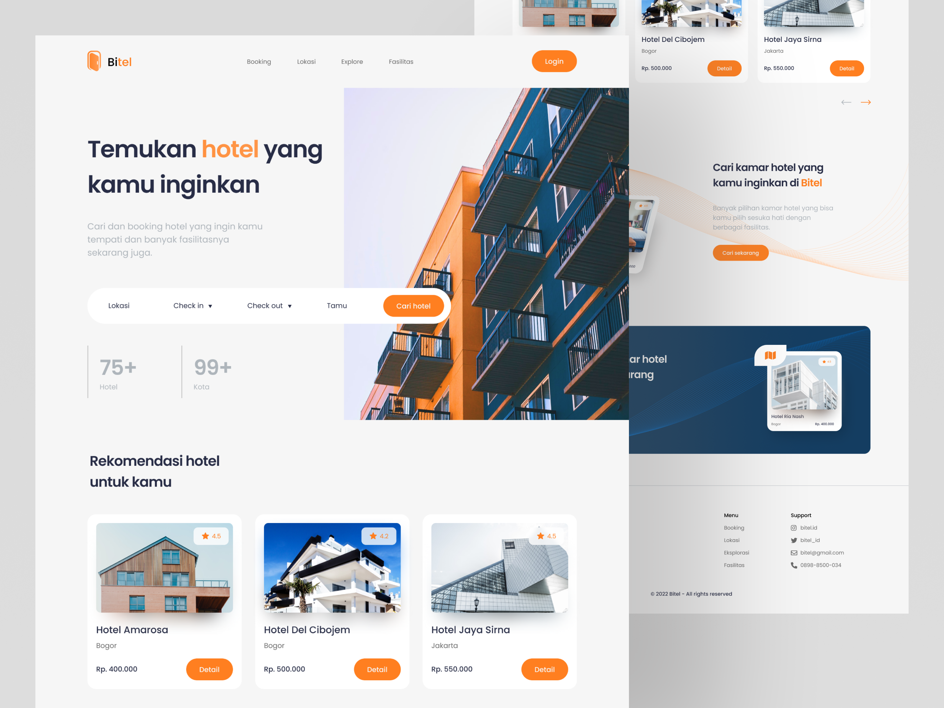 Example of Landing Page Design | 1 Home (3 Add On)
