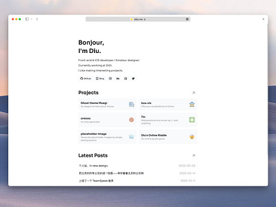 Portfolio site design design portfolio ui web design
