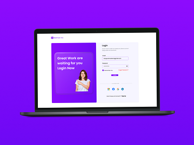 Login Screen UI Design app branding design designing designsystem illustration illustrator logo music opentowork system ui ux uxdesign vector work