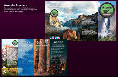 Yosemite National Parks Brochure design graphic design indesign national parks photoshop