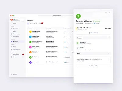 Membership Payments flat membership payment minimal saas tailwind webapp
