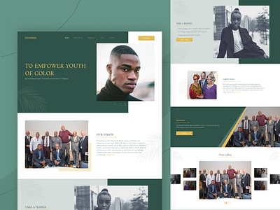 Donation and Charity Landing Page app design typography ui