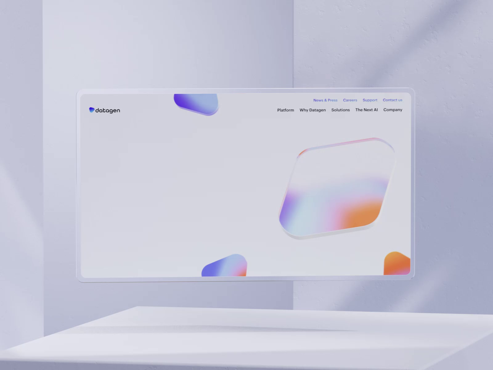 Example of Scroll animation. Datagen rebranding