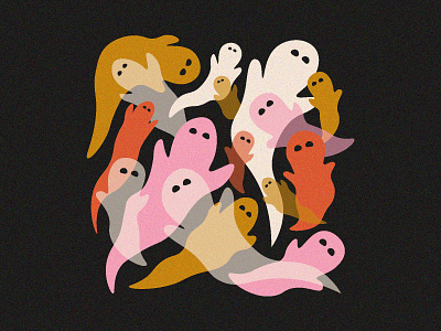 Ghost Pals ghosts halloween illustration pattern simple spooky