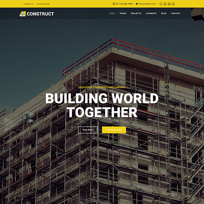 Construct - Construction, Building Joomla 4 Template bootstrap business corporate design illustration joomla theme logo multipurpose portfolio responsive