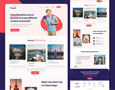 Travel - Website Design design dibbble graphic design travel ui web xd design